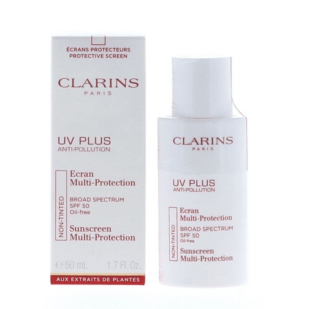 Clarins UV PLUS Anti-Pollution Sunscreen SPF 50 1.6oz- NON TINTED